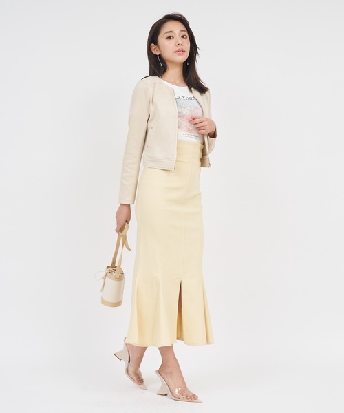 ROYAL PARTY(ロイヤルパーティー)の「ノーカラージャケット(ノーカラージャケット・レディース・ライトグレー/ブラック/ベージュ・FREE)」の13枚目の写真