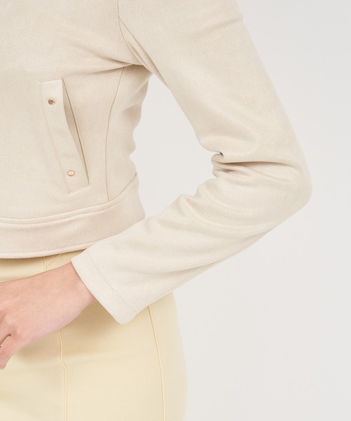 ROYAL PARTY(ロイヤルパーティー)の「ノーカラージャケット(ノーカラージャケット・レディース・ライトグレー/ブラック/ベージュ・FREE)」の6枚目の写真