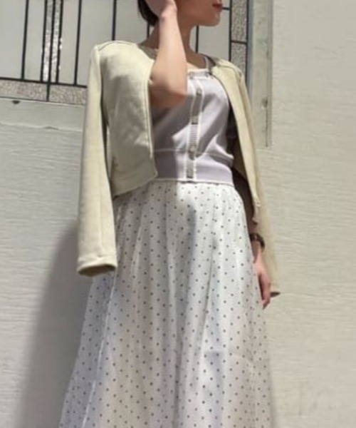 ROYAL PARTY(ロイヤルパーティー)の「ノーカラージャケット(ノーカラージャケット・レディース・ライトグレー/ブラック/ベージュ・FREE)」の18枚目の写真