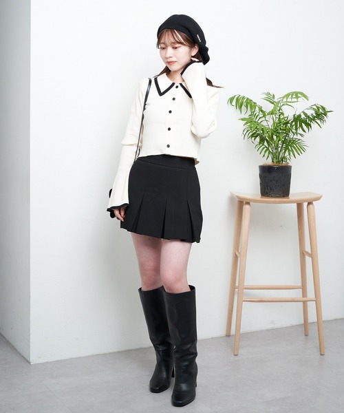 Chico(チコ)の「ピンバッチ付ファーベレー帽(ハンチング/ベレー帽・レディース・ブラック/アイボリー/グレー・FREE)」の13枚目の写真