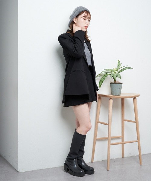 Chico(チコ)の「ピンバッチ付ファーベレー帽(ハンチング/ベレー帽・レディース・ブラック/アイボリー/グレー・FREE)」の17枚目の写真