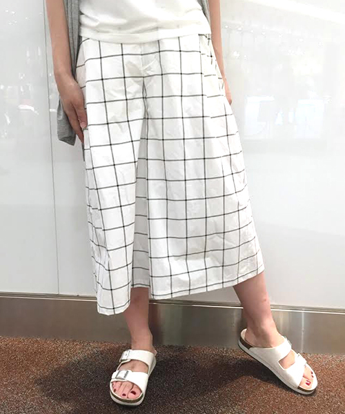 CIAOPANIC TYPY(チャオパニックティピー)の「ウィンドペンガウチョパンツ(その他パンツ・レディース・オフホワイト/ネイビー・MEDIUM/SMALL)」の1枚目の写真