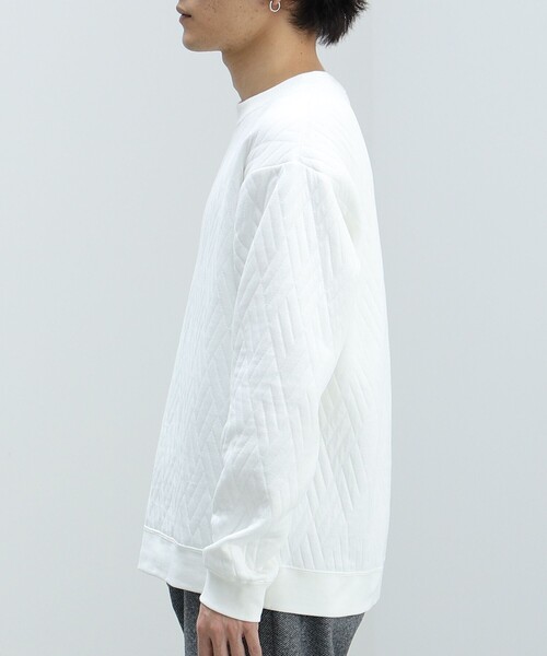 BEAMS HEART(ビームスハート)の「ジオメトリック キルト クルーネック スウェット(スウェット・メンズ・ベージュ/ホワイト/ブラック・LARGE/MEDIUM/SMALL)」の8枚目の写真