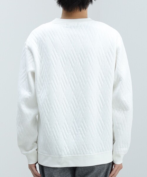 BEAMS HEART(ビームスハート)の「ジオメトリック キルト クルーネック スウェット(スウェット・メンズ・ベージュ/ホワイト/ブラック・LARGE/MEDIUM/SMALL)」の9枚目の写真