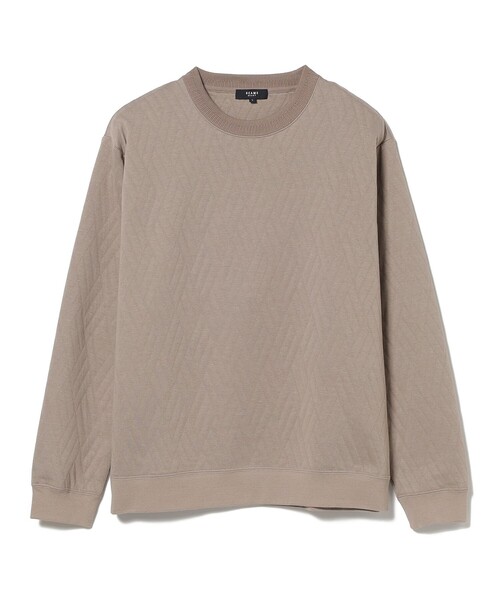 BEAMS HEART(ビームスハート)の「ジオメトリック キルト クルーネック スウェット(スウェット・メンズ・ベージュ/ホワイト/ブラック・LARGE/MEDIUM/SMALL)」の3枚目の写真