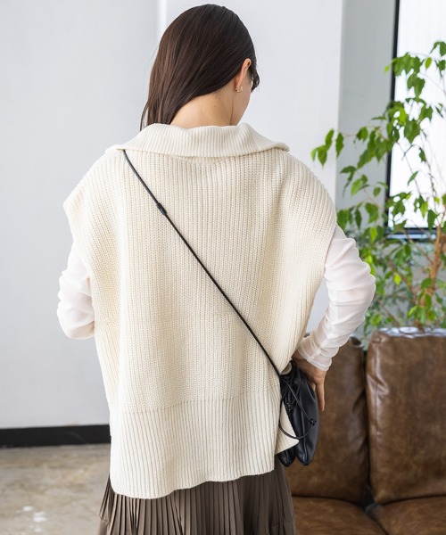 hunch（ハンチ）の「ハーフジップニットベスト（ベスト）」 - WEAR