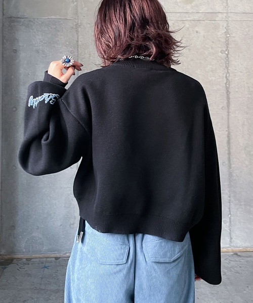 PAGEBOY（ページボーイ）の「カージャガードショートプルオーバー（ニット/セーター・レディース・ブラック/クリーム・FREE）」の8枚目の写真