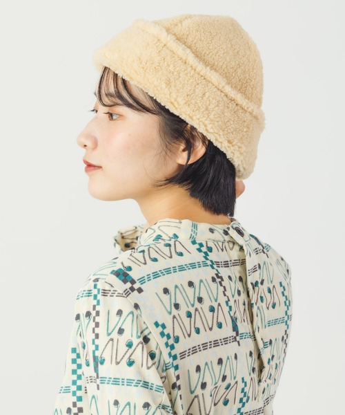 salle de bal(サルデバル)の「polka polka / ポルカポルカ ボアワッチ ボア 帽子 モコモコ boa WATCH SDI(ニットキャップ/ビーニー・レディース・ブラウン/ベージュ/ブラック・FREE)」の3枚目の写真