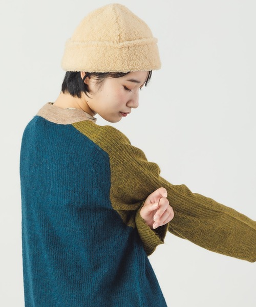 salle de bal(サルデバル)の「polka polka / ポルカポルカ ボアワッチ ボア 帽子 モコモコ boa WATCH SDI(ニットキャップ/ビーニー・レディース・ブラウン/ベージュ/ブラック・FREE)」の10枚目の写真