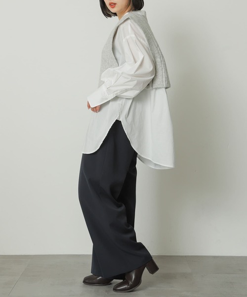 SENSE OF PLACE by URBAN RESEARCH（センスオブプレイスバイアーバンリサーチ）の「2WAYニットショートベスト（ベスト・レディース・ライトグレー/チャコールグレー/キャメル・ONE）」の11枚目の写真