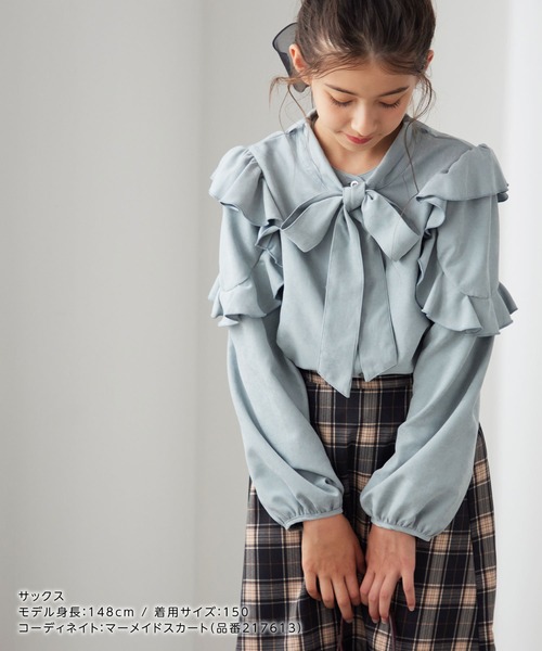 【美品】プラダ☆フリル　ボウタイ　現行　42サイズ　ブラウス　XL 美品】プラダ☆フリル ボウタイ 現行 42サイズ ブラウス XL