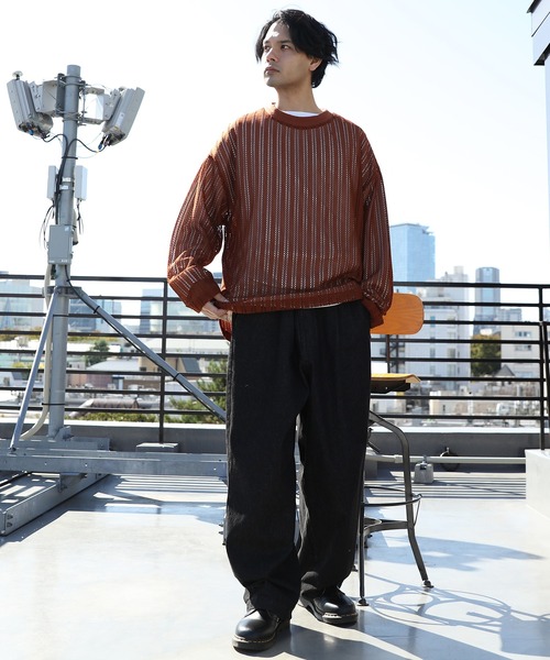 8(eight)(エイト)の「メッシュロンT(Tシャツ/カットソー・メンズ・ブラック/ブラウン/ベージュ・MEDIUM/LARGE)」の6枚目の写真