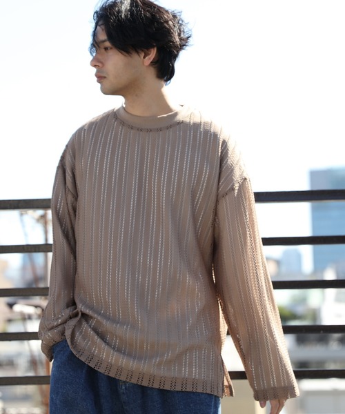 8(eight)(エイト)の「メッシュロンT(Tシャツ/カットソー・メンズ・ブラック/ブラウン/ベージュ・MEDIUM/LARGE)」の11枚目の写真