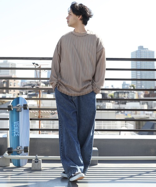 8(eight)(エイト)の「メッシュロンT(Tシャツ/カットソー・メンズ・ブラック/ブラウン/ベージュ・MEDIUM/LARGE)」の14枚目の写真