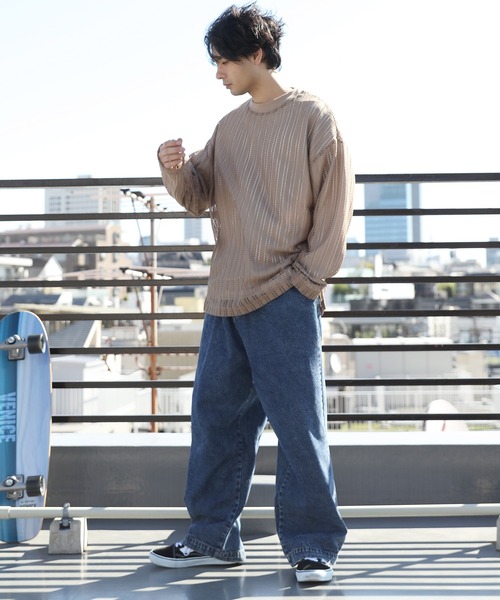 8(eight)(エイト)の「メッシュロンT(Tシャツ/カットソー・メンズ・ブラック/ブラウン/ベージュ・MEDIUM/LARGE)」の15枚目の写真