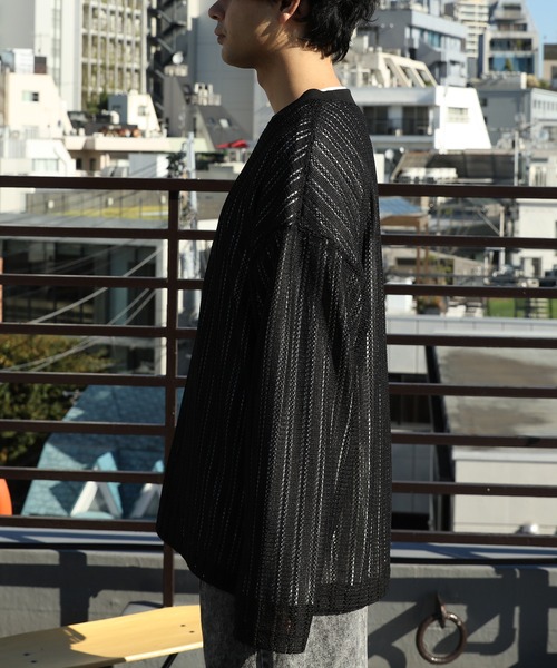8(eight)(エイト)の「メッシュロンT(Tシャツ/カットソー・メンズ・ブラック/ブラウン/ベージュ・MEDIUM/LARGE)」の21枚目の写真