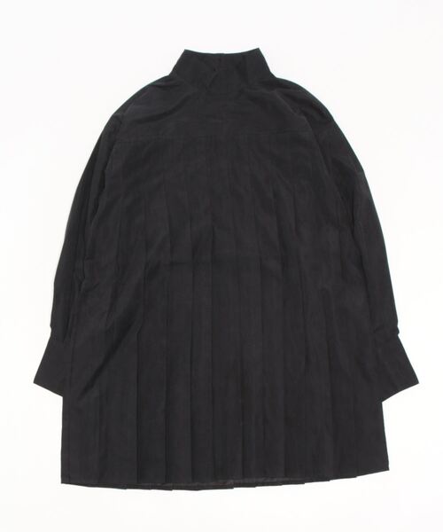 STYLEBLOCK(スタイルブロック)の「プリーツチュニックブラウス(チュニック・レディース・チャコールグレー/ブラック/ライトベージュ・M)」の2枚目の写真