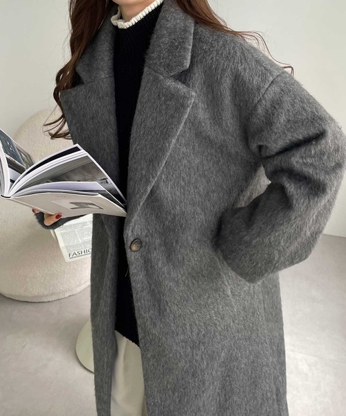 セール】シャギーロングチェスターコート（チェスターコート）｜GeeRA