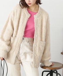 FREE'S MART | ミックス起毛裏付きニットジャケット(ニット/セーター)