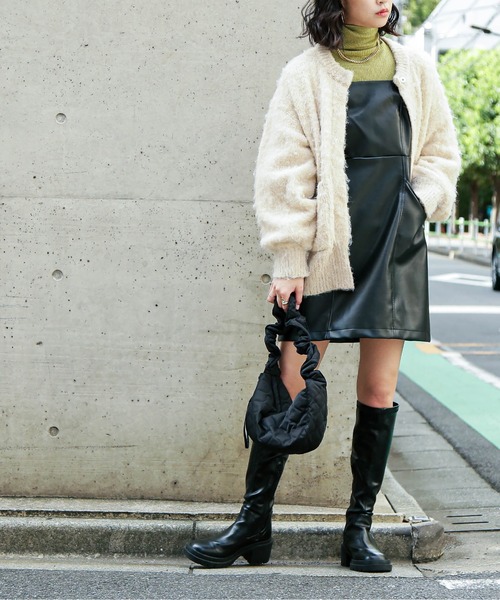 FREE'S MART(フリーズマート)の「ミックス起毛裏付きニットジャケット(ニット/セーター・レディース・グレー/ベージュ/グリーン・FREE)」の20枚目の写真