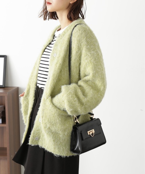 FREE'S MART(フリーズマート)の「ミックス起毛裏付きニットジャケット(ニット/セーター・レディース・グレー/ベージュ/グリーン・FREE)」の22枚目の写真