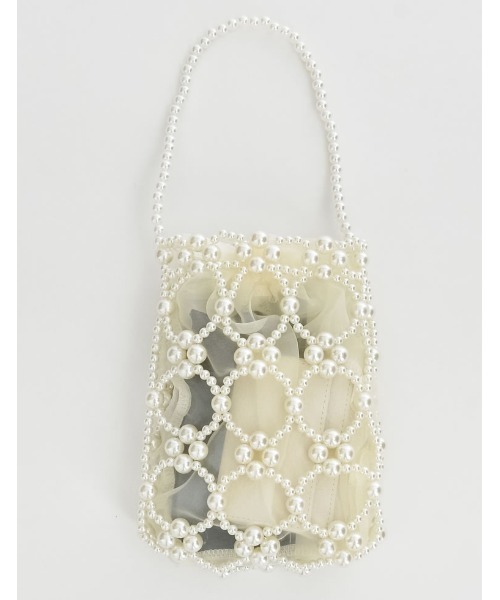 Re:EDIT（リエディ）の「[オケージョン セレモニー]ビーズミニハンドバッグ（ハンドバッグ・レディース・ブラック/ホワイト/シルバー・FREE）」の13枚目の写真