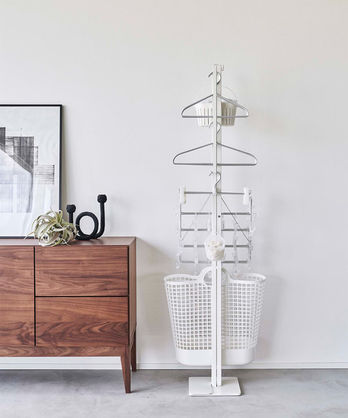 tower（タワー）の「《WEB限定》【tower/タワー】折り畳み室内物干し（ランドリーグッズ・レディース・ホワイト/ブラック・FREE）」の4枚目の写真