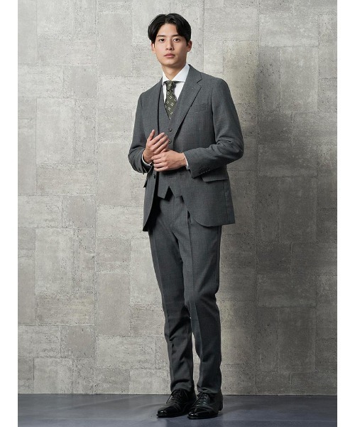 TRANS CONTINENTS（トランスコンチネンツ）の「TRANS CONTINENTS　セットアップベスト　無地調　ライトグレー（スーツベスト・メンズ・ライトグレー・L/S/M）」の10枚目の写真