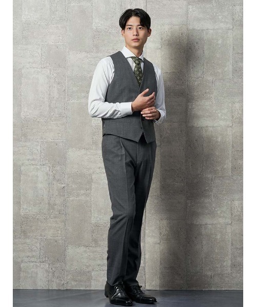 極美品 TRANS CONTINENTS セットアップ ストレッチ グレーAB6 TRANS CONTINENTS（トランスコンチネンツ）の「TRANS CONTINENTS