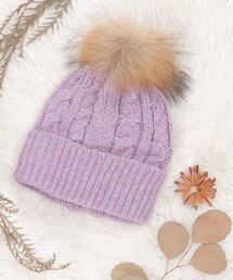 LBC（エルビーシー）の「裏ボアケーブルニットワッチ（ニットキャップ/ビーニー）」