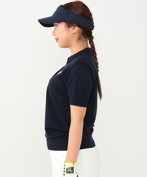 BEAMS GOLF ORANGE LABEL ダブルボタン ニット ポロシャツ