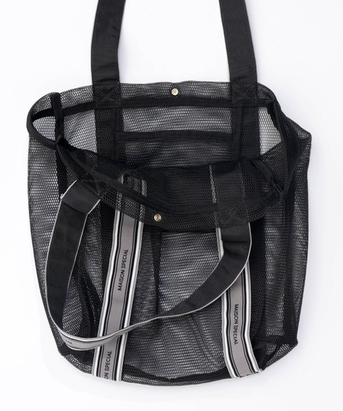 メッシュバック セール】Logo Tape Mesh Bag/ロゴテープメッシュバッグ【MAISON