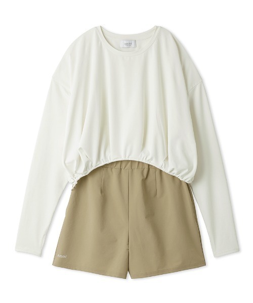 emmi ecoパンツセットラッシュガード【試着のみ・タグつき】 emmi ecoパンツセットラッシュガード【試着のみ・タグつき