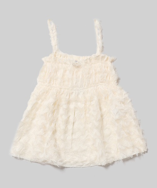 AO2（アオズ）の「Feather camisole / フェザーキャミ ビスチェ（キャミソール・レディース・ホワイト/グリーン・FREE）」の11枚目の写真