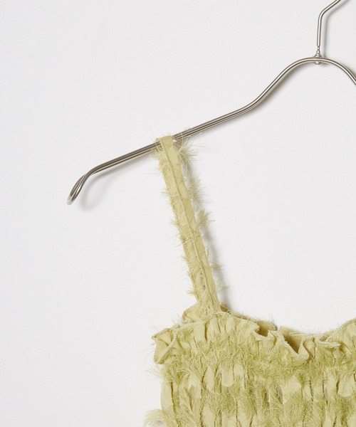 AO2（アオズ）の「Feather camisole / フェザーキャミ ビスチェ（キャミソール・レディース・ホワイト/グリーン・FREE）」の17枚目の写真