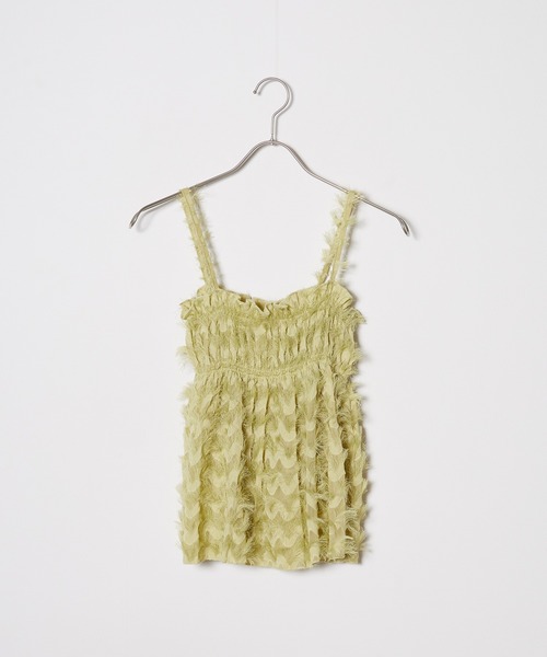 AO2（アオズ）の「Feather camisole / フェザーキャミ ビスチェ（キャミソール・レディース・ホワイト/グリーン・FREE）」の21枚目の写真