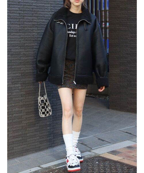 EVRIS(エヴリス)の「ラメタイトミニスカート(スカート・レディース・ブラック/シルバー・FREE)」の20枚目の写真
