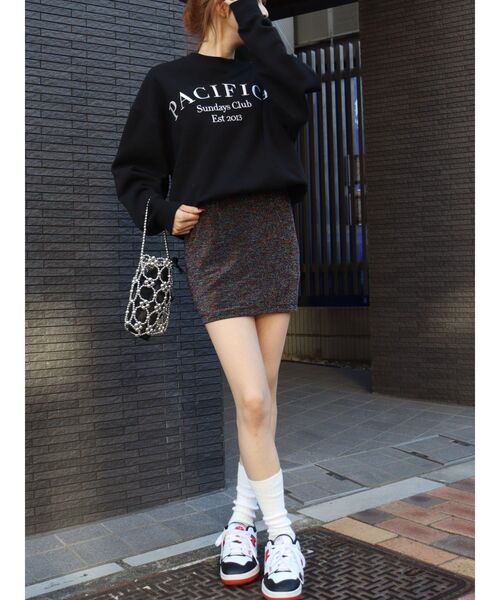 EVRIS(エヴリス)の「ラメタイトミニスカート(スカート・レディース・ブラック/シルバー・FREE)」の22枚目の写真