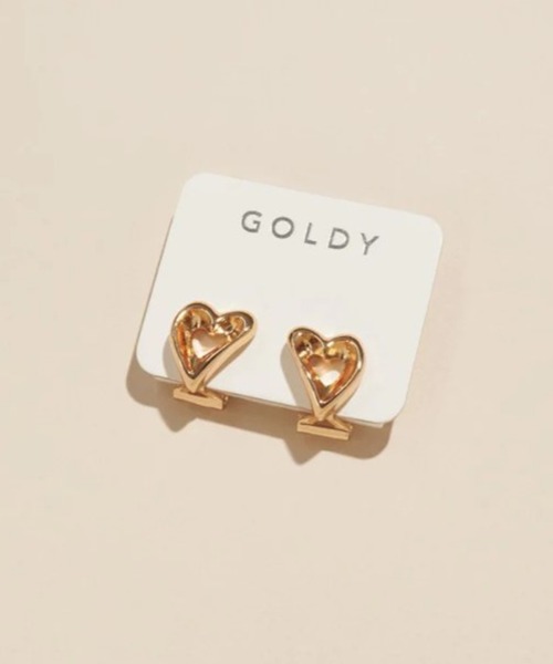 GOLDY(ゴールディ)の「【GOLDY】スクリブル ハート イヤリング / 2230704 CS-2311※(イヤリング・レディース・ゴールド系その他2/シルバー系その他/シルバー/ゴールド・FREE)」の4枚目の写真