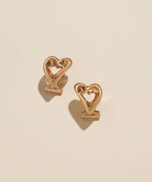 GOLDY(ゴールディ)の「【GOLDY】スクリブル ハート イヤリング / 2230704 CS-2311※(イヤリング・レディース・ゴールド系その他2/シルバー系その他/シルバー/ゴールド・FREE)」の1枚目の写真