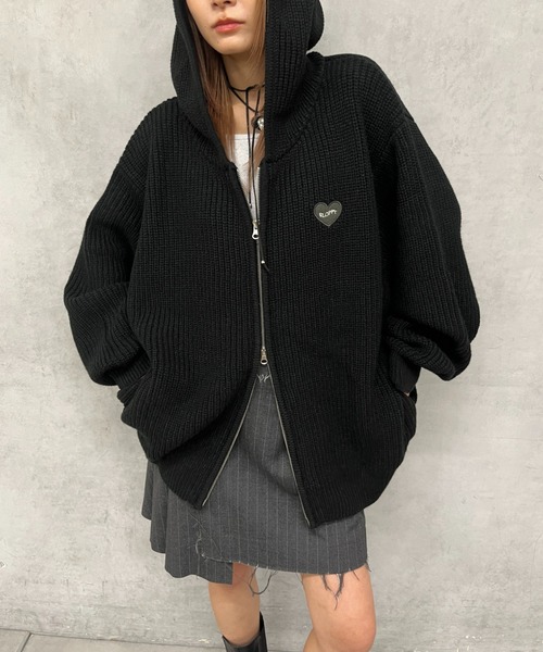 WHO'S WHO gallery(フーズフーギャラリー)の「【SLOPPY/スロッピー】片畦ハートワッペンフルジップパーカー(パーカー・レディース・チャコールグレー/グレー/ブラック・FREE)」の15枚目の写真