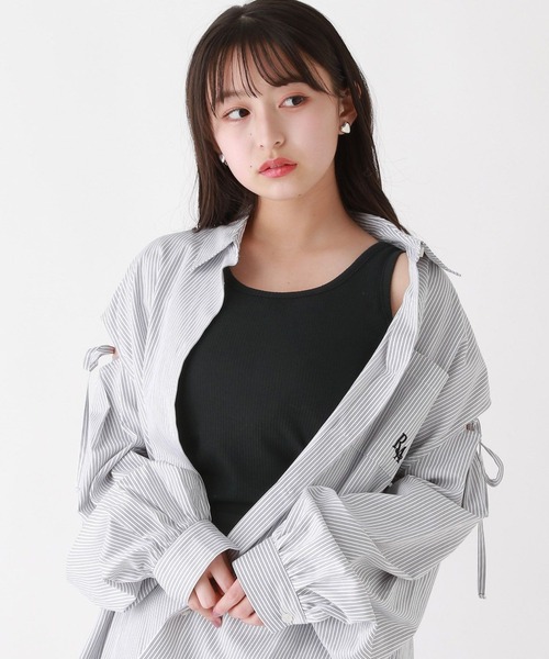 repipi armario（レピピ アルマリオ）の「ベーシックリブタンクトップ（タンクトップ・キッズ・ピンク/アイボリー/ブラック/サックスブルー/その他/ライトイエロー/パープル系その他・MEDIUM/SMALL/LARGE）」の2枚目の写真