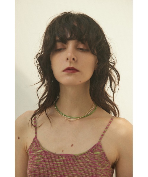 BLACK BY MOUSSY(ブラックバイマウジー)の「small beads necklace(スモールビーズネックレス)(ネックレス・レディース・ブラウン/グリーン・FREE)」の5枚目の写真