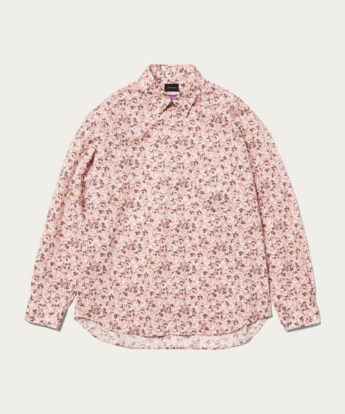 green label relaxing(グリーンレーベルリラクシング)の「リバティ ジャストルーズ レギュラーカラー シャツ(シャツ/ブラウス・メンズ・ライトピンク/ネイビー・S/M/L/XL)」の1枚目の写真