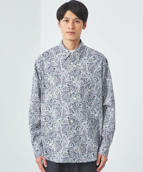 green label relaxing(グリーンレーベルリラクシング)の「リバティ ジャストルーズ レギュラーカラー シャツ(シャツ/ブラウス・メンズ・ライトピンク/ネイビー・S/M/L/XL)」の6枚目の写真