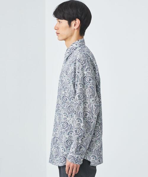 green label relaxing(グリーンレーベルリラクシング)の「リバティ ジャストルーズ レギュラーカラー シャツ(シャツ/ブラウス・メンズ・ライトピンク/ネイビー・S/M/L/XL)」の7枚目の写真