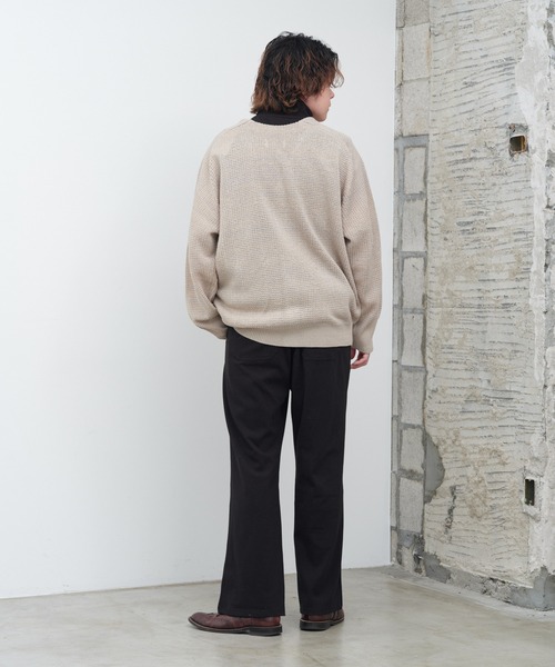 WHIMSIC（ウィムジック）の「【UNISEX/新色追加】ミックスヤーンワッフルニットカーディガン（カーディガン/ボレロ・メンズ・パープル/ライトグレー/イエロー/ブルー/ミント/ピンク・FREE）」の16枚目の写真