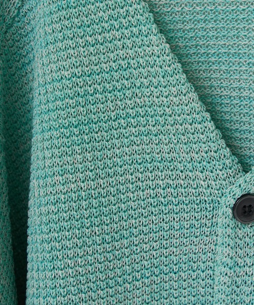 WHIMSIC（ウィムジック）の「【UNISEX/新色追加】ミックスヤーンワッフルニットカーディガン（カーディガン/ボレロ・メンズ・パープル/ライトグレー/イエロー/ブルー/ミント/ピンク・FREE）」の19枚目の写真