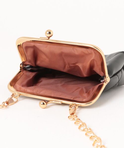 TONE SELECT GOODS（トーンセレクトグッズ）の「urbanfemine./がま口ミニショルダーバッグ U7211（ショルダーバッグ・レディース・ホワイト系2/ホワイト系1/グレー/ブラック系2/ピンク/グリーン/ブラック系1・FREE）」の10枚目の写真