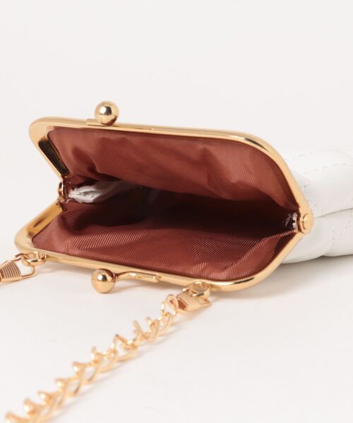 TONE SELECT GOODS（トーンセレクトグッズ）の「urbanfemine./がま口ミニショルダーバッグ U7211（ショルダーバッグ・レディース・ホワイト系2/ホワイト系1/グレー/ブラック系2/ピンク/グリーン/ブラック系1・FREE）」の14枚目の写真